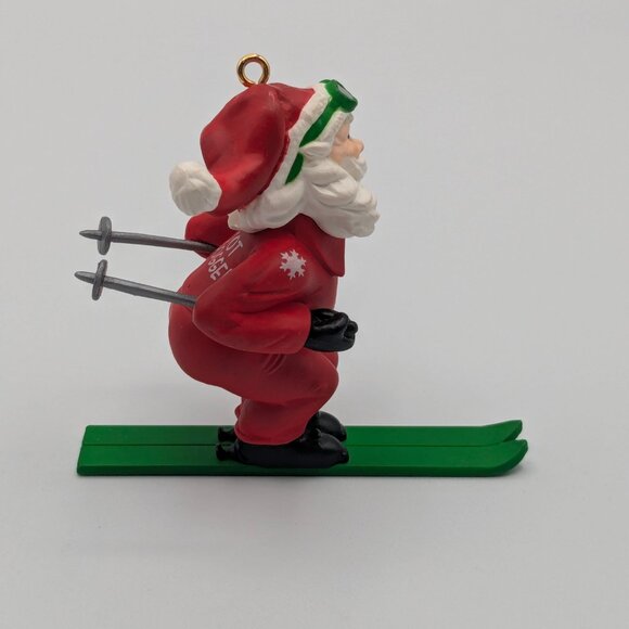 Hallmark Keepsake Hot Dogger 1987, Santa Skiing Vintage Christmas Ornament - Picture 4 of 11